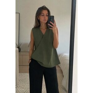 Tibi Sleeveless Wrap Front Top